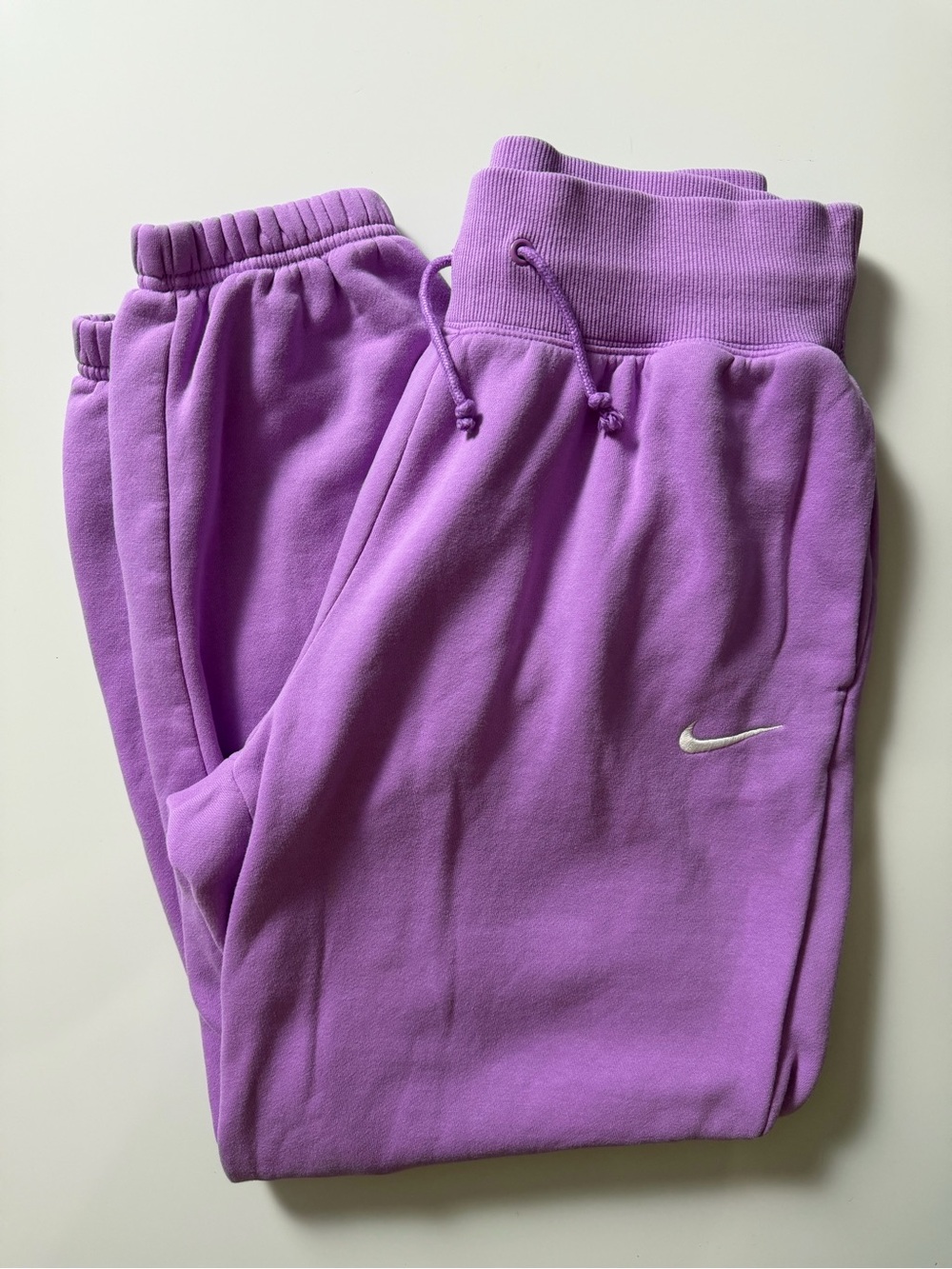 Nike Phoenix Fleece High Waisted Joggers, Lavender/Pink, Size S